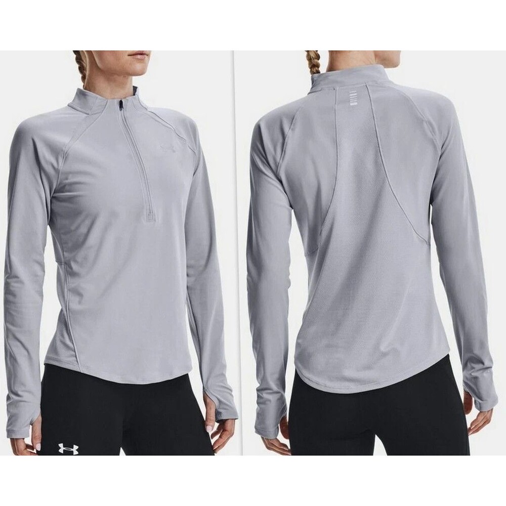 UNDER ARMOUR RUN HeatGear Womens Mileage‎ ½ Zip LRG Long Sleeve Shirt